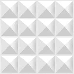 Pyramid Pvc Wall Panels, Square shape, White colour