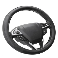 Black Steering Wheel, Leather material, round shape