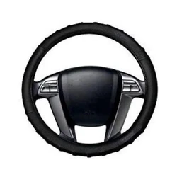 Grippy Steering Wheel, Black and brown color, round