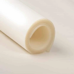 White Silicone Rubber Sheet, non-reactive, stable