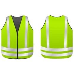 Uniforms Safety Reflective Jacket, Zipper,  Protective