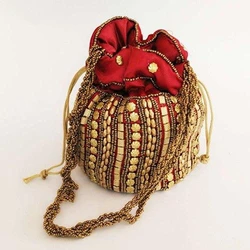 Small Batua Bag — Potli Shape Canvas Cotton Material