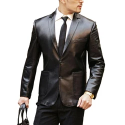 Mens Leather Blazer