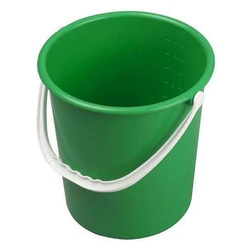 Green Plastic Bucket — Home and hotel usage with handle