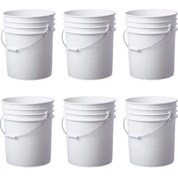 HDPE Plastic Bucket — White color 5KG capacity