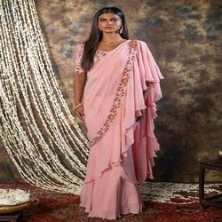 Gota Resham Georgette Saree