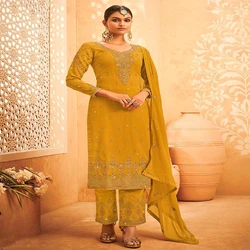 Embroidery Work Salwar Suit — Floral print traditional