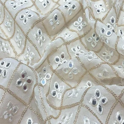 Embroidery Mirror Work Fabric