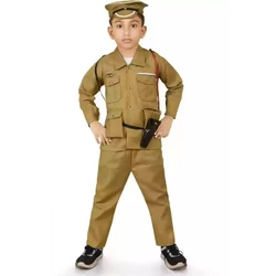 Brown Kids Police Dress