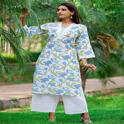 Printed Block Floral Kurti