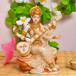 Saraswati Marble Statue