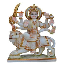 Goddess Durga Moorti — White golden color polished