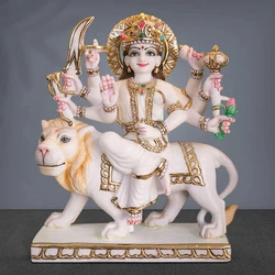 Durga Marble Statue