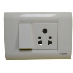 White Electric Modular Switch
