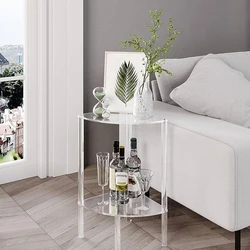 Glass Corner Table