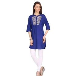 Ladies Plain Cotton Kurti — Pure color plain dyed