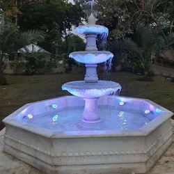 LED Outdoor Fountain — Marble material multicolour