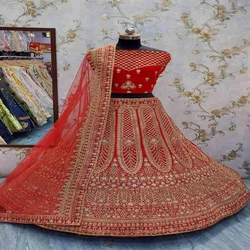 Designer Embroidery Semi Stitched Velvet Lehenga Online