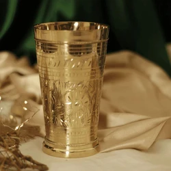 Brass Golden Antique Glass