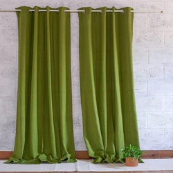 Olivegreen Loop Curtain 