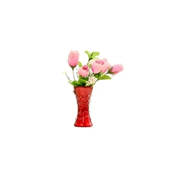 Decorative glass flower pot