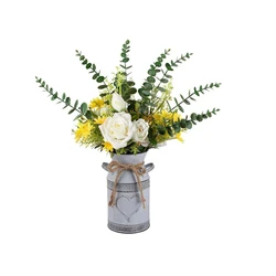 Metal style flower vase