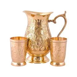 Brass Jug Set — Stainless steel lid 3 0l capacity