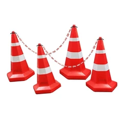Molded Traffic Cone — Yellow red black white