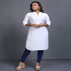 White Ladies' Kurti — Easy to wash by hand and machine