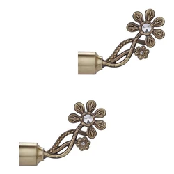 Brass Flower Curtain Bracket