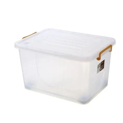 Clear Storage Boxes, Lockable, recyclable feature