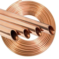 Brown Copper Pipes, Round shape, resisting corrosion