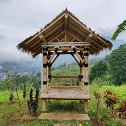 Asian-Style Bamboo Gazebo, Tea house, economy-green design