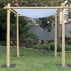 Bamboo Arbor Gazebo, Curved & arched, octagonal shape