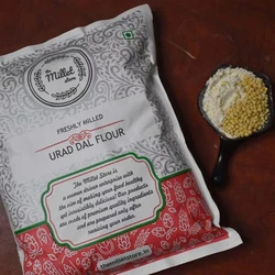 Unpolished Urad Dal Flour, Protein- 25 g, fat 1.5 g