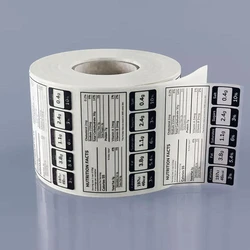 Transparent PVC Barcode Stickers, Clear Finish