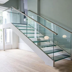 Glass Stair Railing — 12mm Thickness Glossy Matt