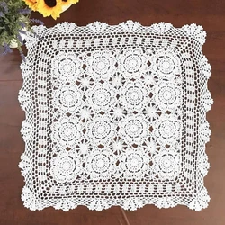 White Crochet Table Cover