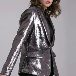 Sequin Leather Jacket