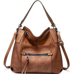 Leather Hobo Handbag