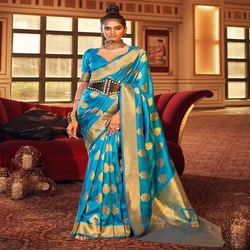 Stylish Handloom Saree — Silk material printed pattern
