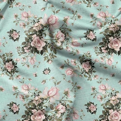Floral Printed Poplin Fabric