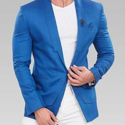 Blue Cotton Blazer