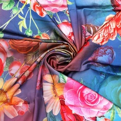 Flowers Satin Fabric