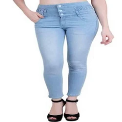 Premium Quality Comfortable Woman Slim Fit Jeans Accessible