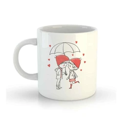 Printed White Coffee Mugs