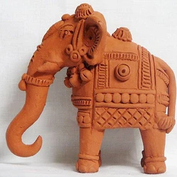 Elephant Sandstatue Painted Statues
