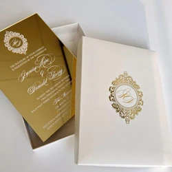 Gold Wedding Card Box