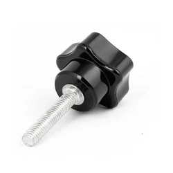 Screw Polish Knob — Black color round shape