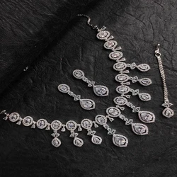 Polished Silver Necklace Set